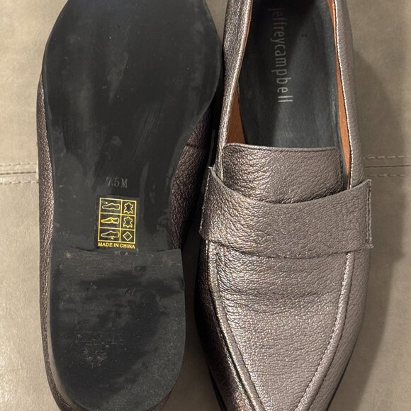 Jeffrey Campbell silver Womens Viona Loafer Slip-On Pointed - Picture 2 of 9